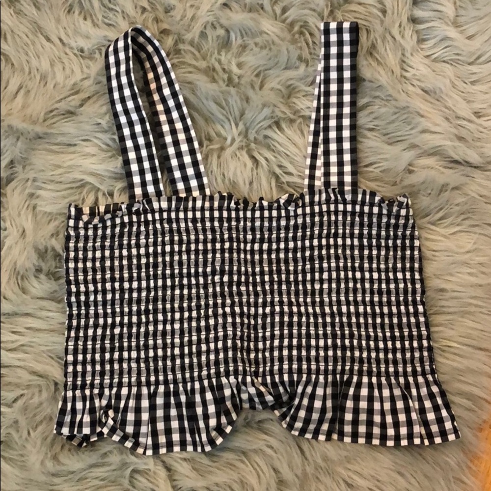 Gingham crop top